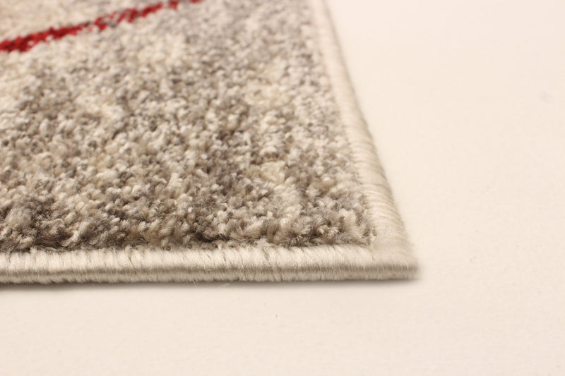 Tapis Grande Ivoire / Rouge 7pi 10 po X 10pi 2po