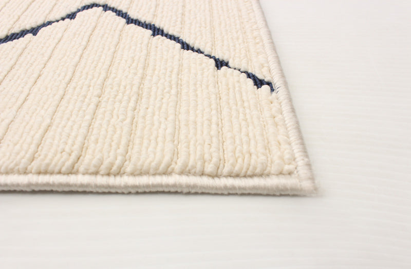 Carpette Kimi bleueivoire 5 pi 3 po x 7 pi 7 po