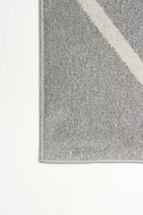 Carpette Kenza grise lavable à la machine - 3 pi 0 po x 5 pi 0 po