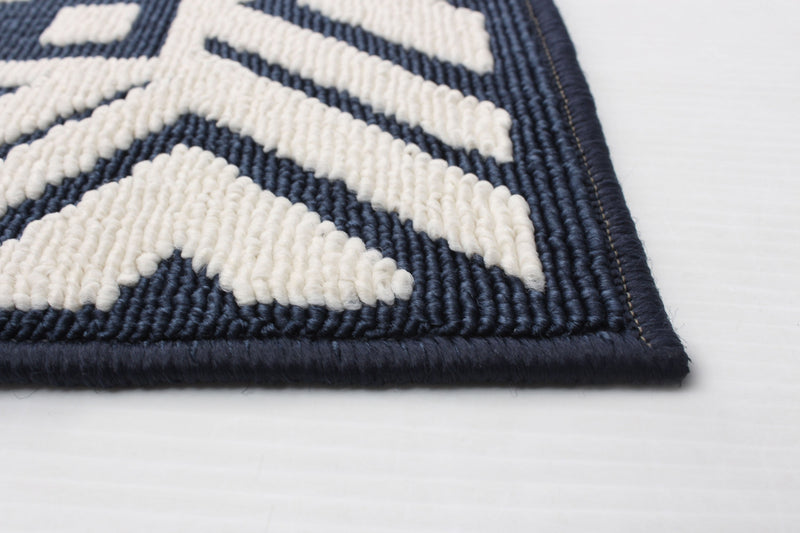 Carpette Gaia bleue 5 pi 3 po x 7 pi 7 po