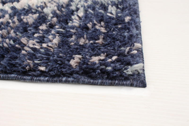 Carpette Makondo Mosaique bleu - 5 pi 3 pox 7 pi 3 po