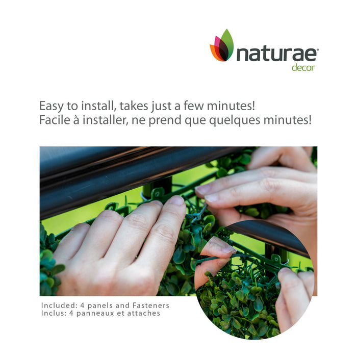 Panneau de feuillage 20 po x 20 po lavande artificielle 4 pièces
