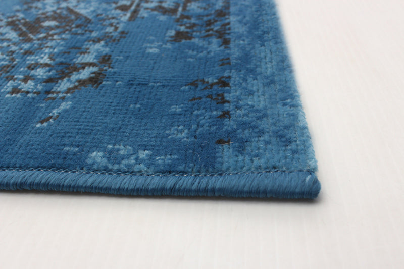 Carpette Jedda bleue 5 pi 3 po x 7 pi 7 po