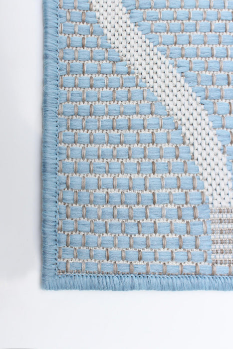 Carpette Neisha Abstract bleu clair 6 pi 7 po x 9 pi 6 po