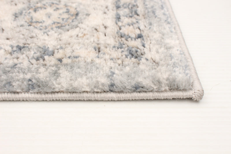 Carpette Octavian Tabriz bleu-ivoire - 6 pi 7 pox 9 pi 6 po