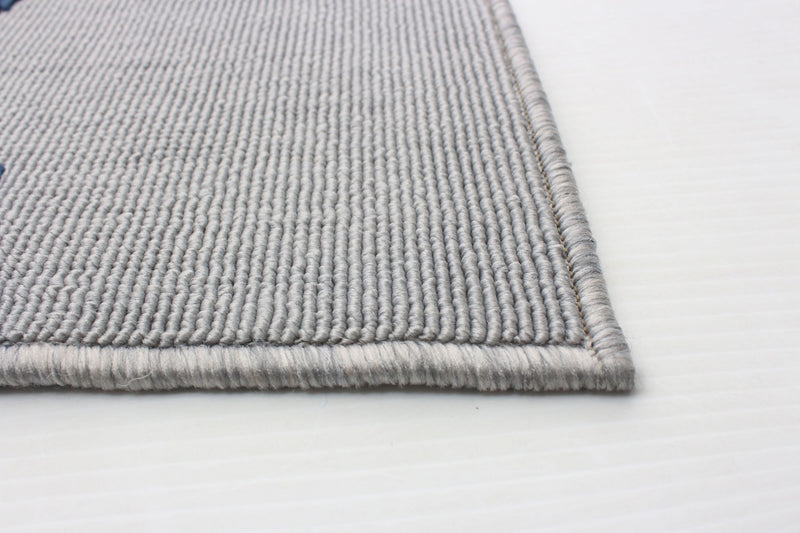 Carpette Sophie grisebleu marine - 6 pi 7 po x 9 pi 6 po