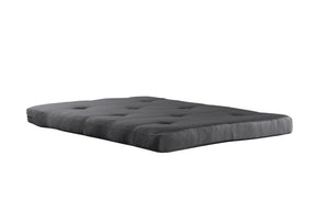 Matelas de futon Jayce de DHP à rembourrage en polyester 6 po pour lit double - gris