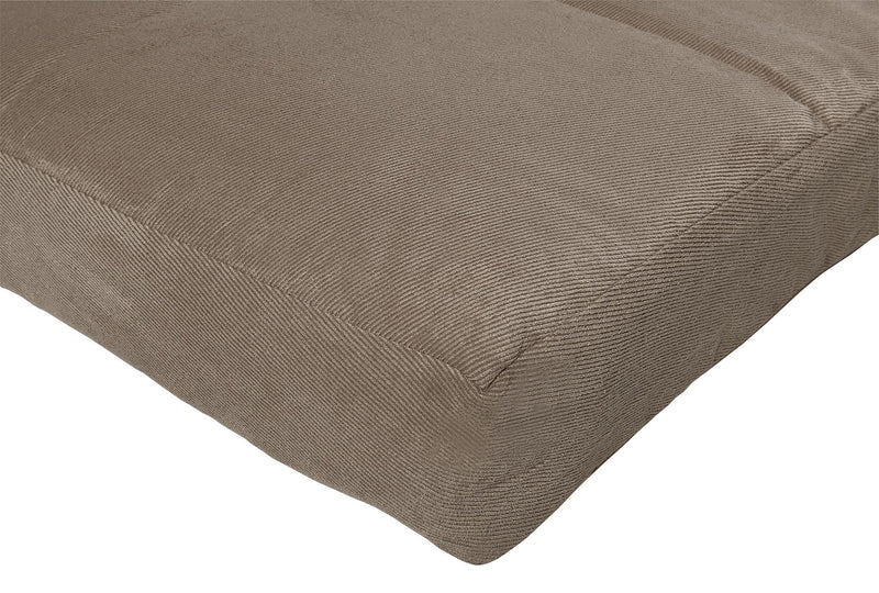 Matelas de futon Soren de DHP en microfibre piquée pour lit double - brun clair