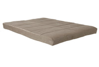 Matelas de futon Soren de DHP en microfibre piquée pour lit double - brun clair