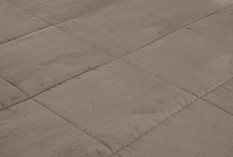 Matelas de futon Soren de DHP en microfibre piquée pour lit double - brun clair