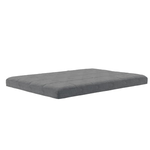 Matelas de futon Soren de DHP en microfibre piquée pour lit double - gris