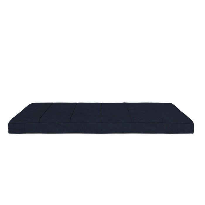 Matelas de futon Soren de DHP en microfibre piquée pour lit double - bleu