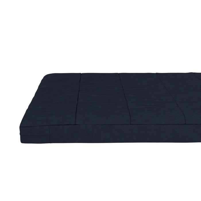 Matelas de futon Soren de DHP en microfibre piquée pour lit double - bleu