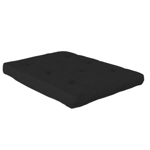 Matelas de futon Fletcher DHP à rembourrage en polyester thermolié pour lit double - noir