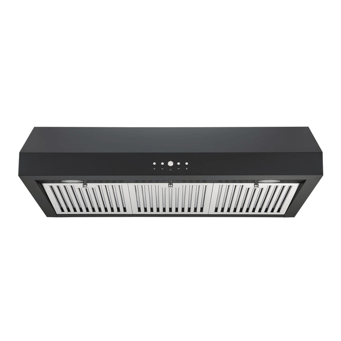 Hotte de cuisinière sous l'armoire Ancona de 36 po à conduit - AN-18043BLK