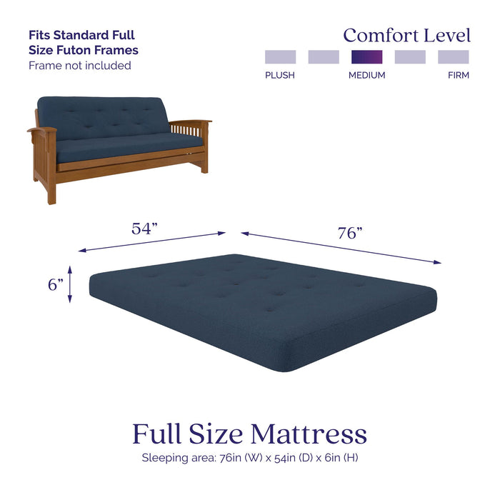 Matelas de futon à ressorts Bonnell Braga de Signature Sleep pour lit double - bleu