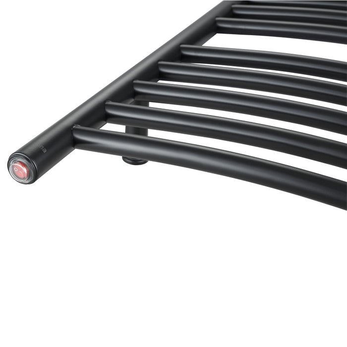 Porte-serviettes chauffant Svelte d'Ancona 13 barres arrondies, câblé avec minuterie murale - AN-5424-TWCD01