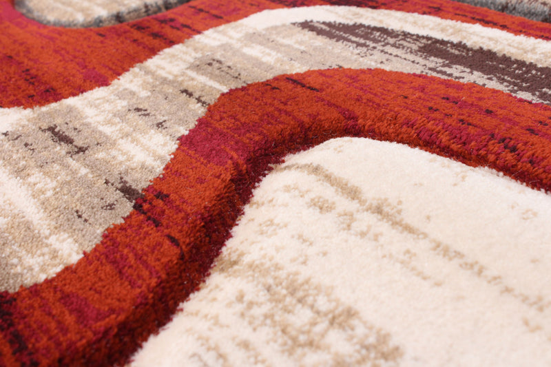 Carpette Allonah rouge - 6 pi 7 po x 9 pi 6 po