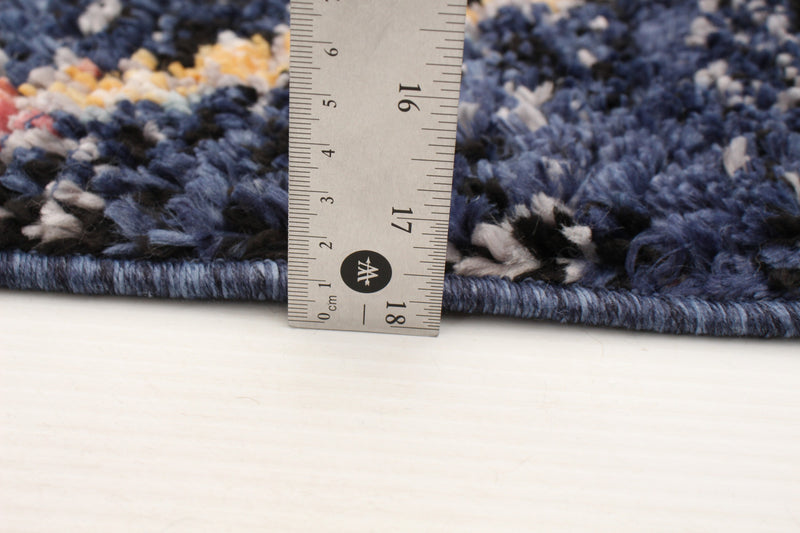 Carpette Makondo Abstract bleu marin - 5 pi 3 pox 7 pi 3 po