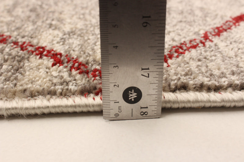 Tapis Grande Ivoire / Rouge 6pi 7 po X 9pi 6po