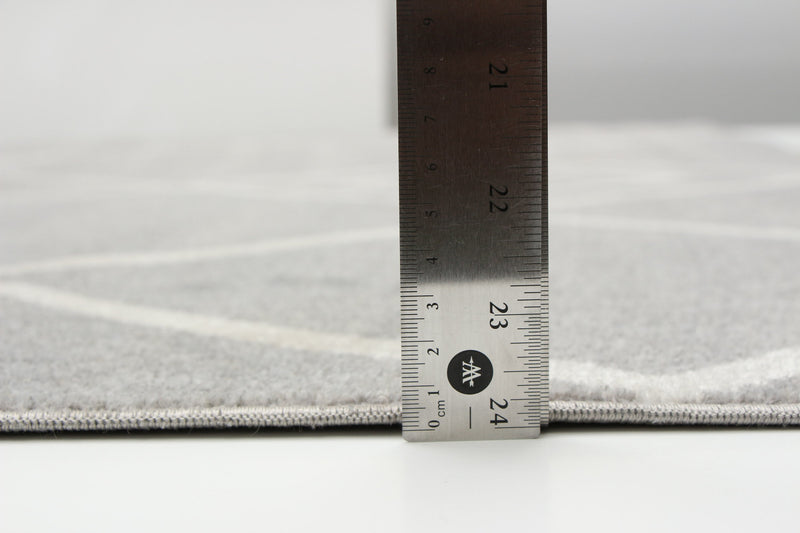 Carpette Kenza grise lavable à la machine - 5 pi 0 po x 7 pi 0 po