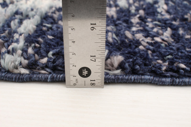 Carpette Makondo Mosaique bleu - 5 pi 3 pox 7 pi 3 po