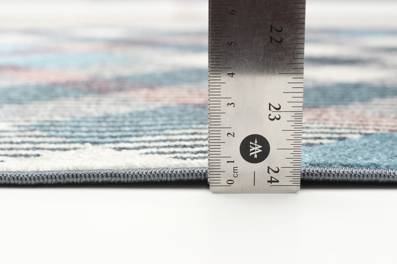 Carpette Kors bleue lavable à la machine - 2 pi 6 po x 8 pi 0 po