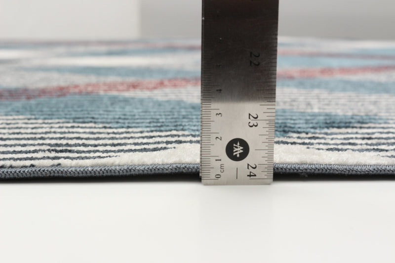 Carpette Kors bleue lavable à la machine - 3 pi 0 po x 5 pi 0 po