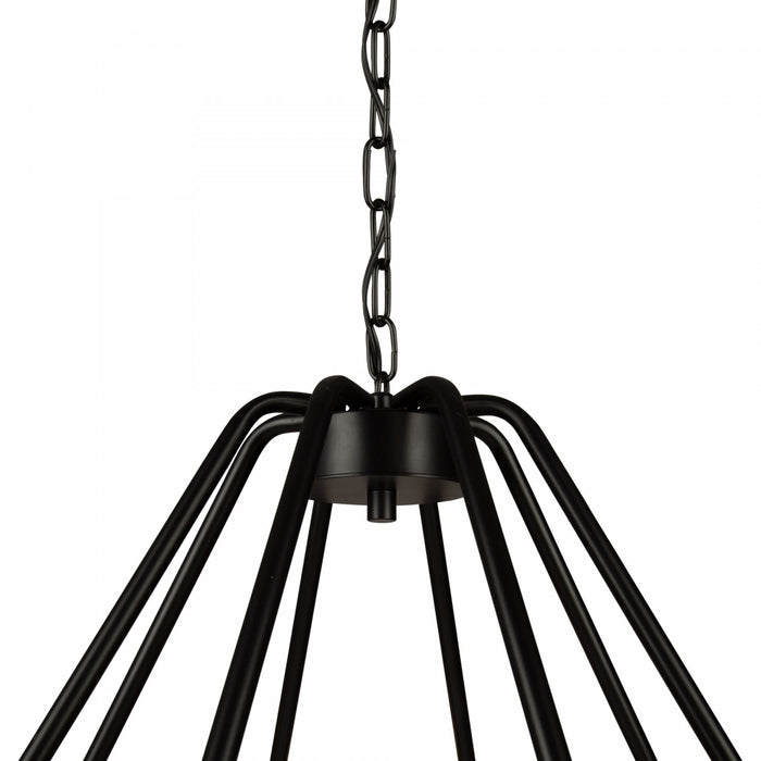 Lustre Perris noir à 8 ampoules