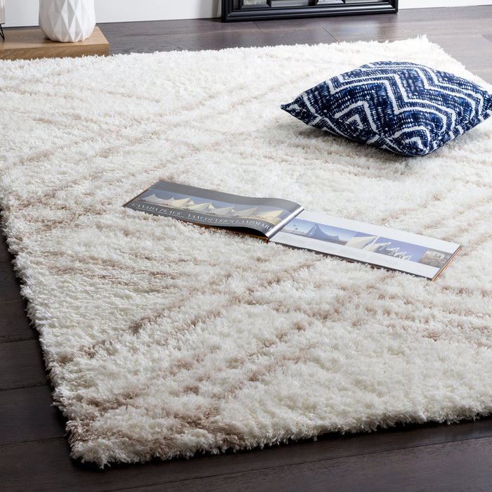 Carpette Ker crème à rayures 4 x 6