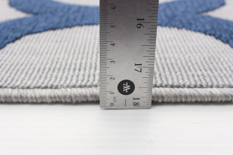 Carpette Sophie grisebleu marine - 6 pi 7 po x 9 pi 6 po