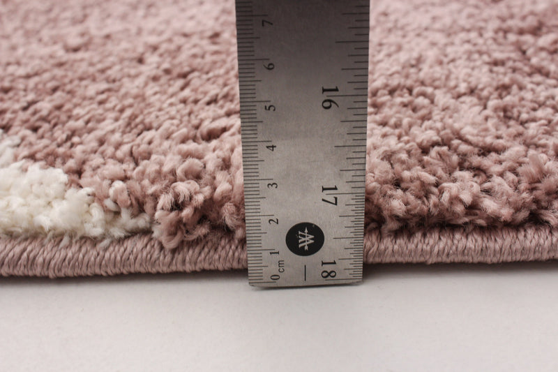 Carpette à poil long Luci rose 7 pi 10 po x 10 pi 0 po