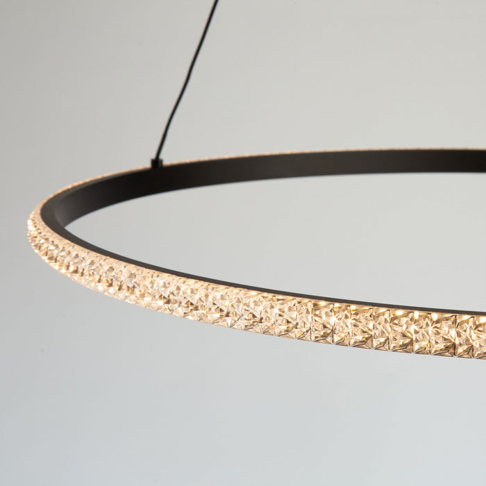 Luminaire suspendu Nova noir à DEL de 30 W