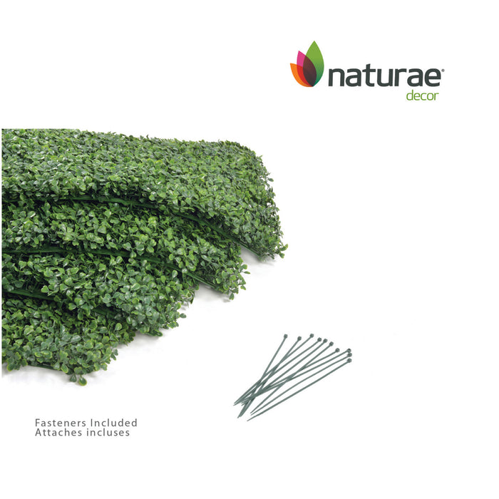 Panneau de feuillage 20 po x 20 po buis artificiel 4 pièces