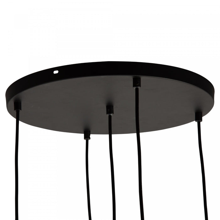 Luminaire suspendu Pinpoint noir à 5 ampoules