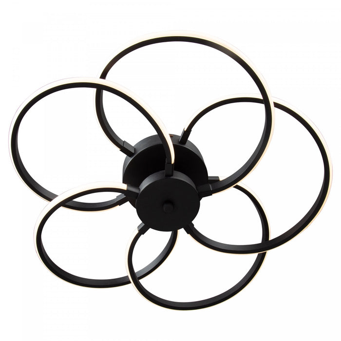 Plafonnier affleuré Equinox noir à DEL de 30 W