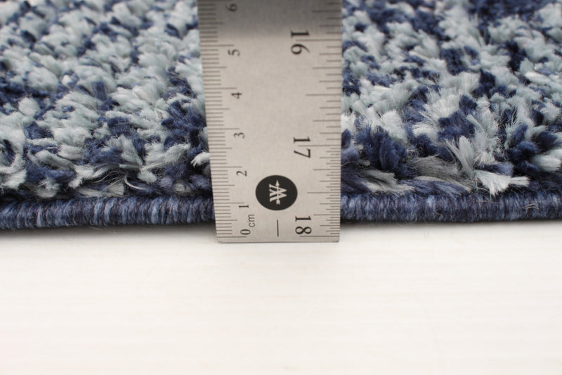 Carpette Makondo Mosaique bleu - 5 pi 3 pox 7 pi 3 po