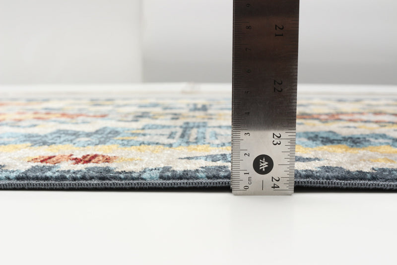 Carpette Mosaic taupe et cuivre lavable à la machine - 2 pi 6 po x 8 pi 0 po