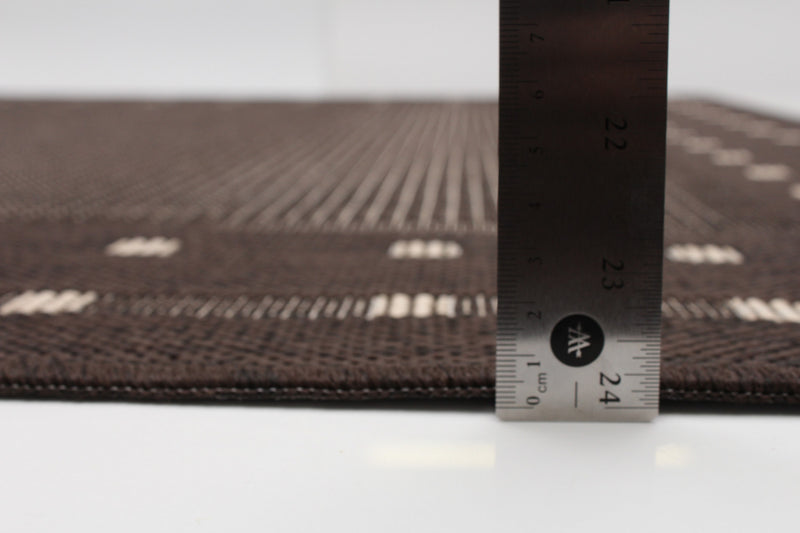 Carpette Clementine chocolat - 4 pi 4 po x 6 pi 5 po