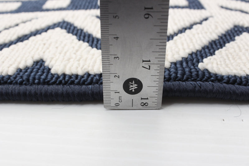 Carpette Gaia bleue 6 pi 7 po x 9 pi 6 po