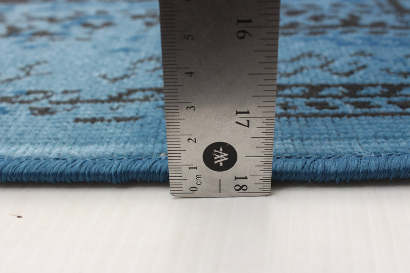 Carpette Awena bleue 4 pi 7 po x 6 pi 7 po