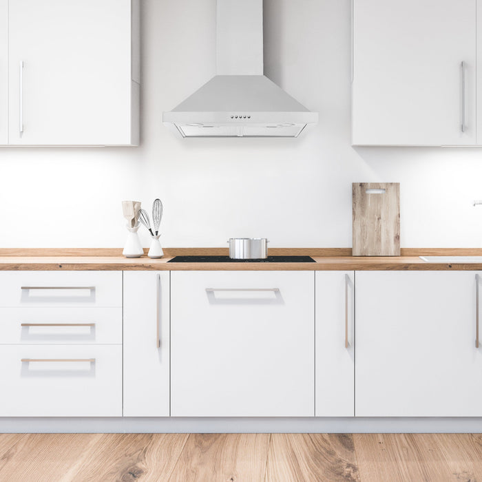 Hotte de cuisinière murale de style pyramidal convertible Ancona de 24 po - AN-1582