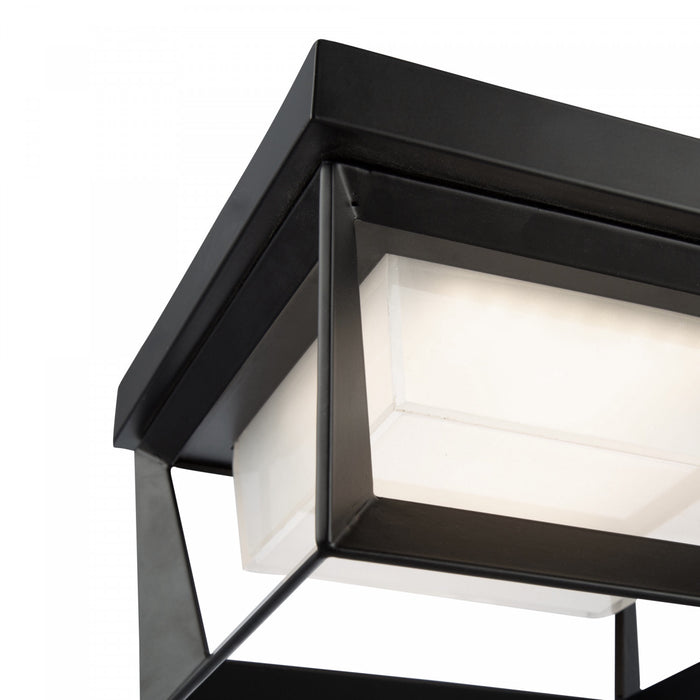 Plafonnier affleuré Waterbury noir à DEL de 12 W pour l'extérieur