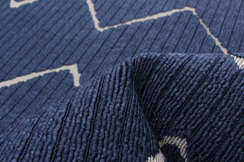 Carpette Kimi bleue 5 pi 3 po x 7 pi 7 po