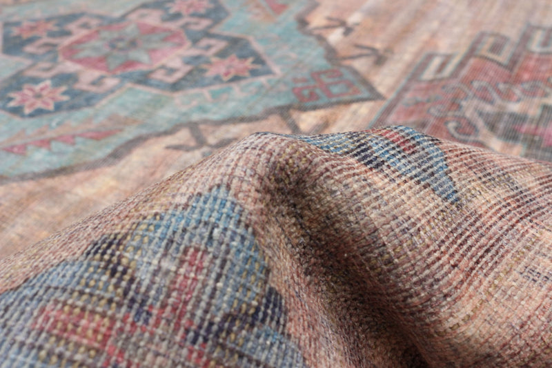 Carpette Kashkuli orange clair 7 pi 10 po x 10 pi 0 po