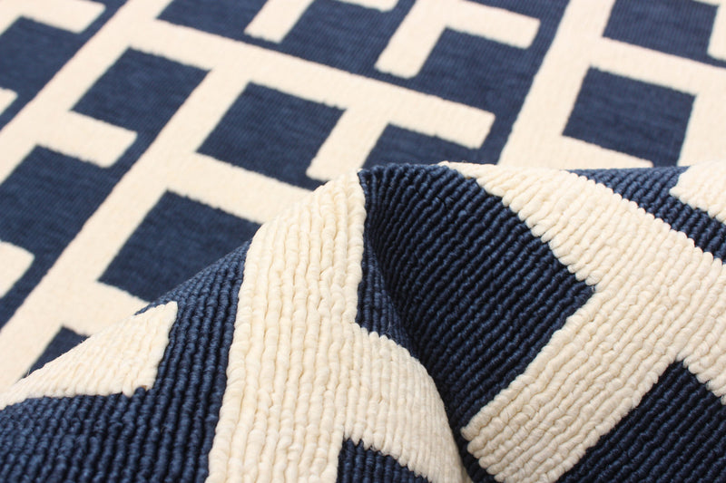 Carpette Brangane bleue 4 pi 7 po x 6 pi 7 po