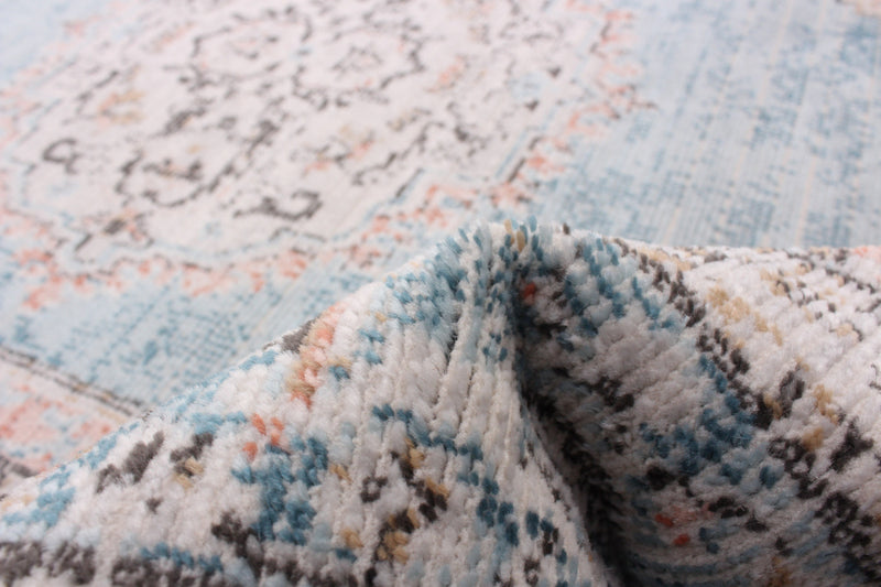 Carpette Zarita bleue 6 pi 7 po x 9 pi 6 po
