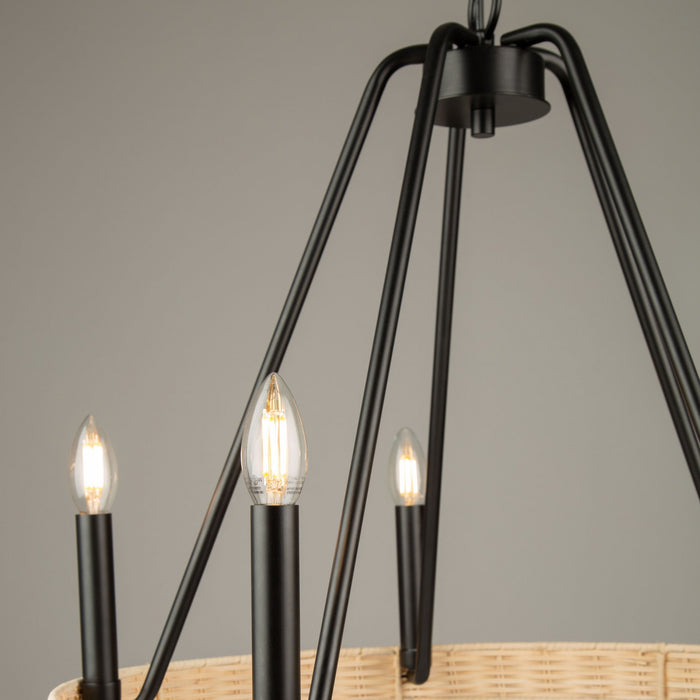 Lustre Perris noir à 5 ampoules
