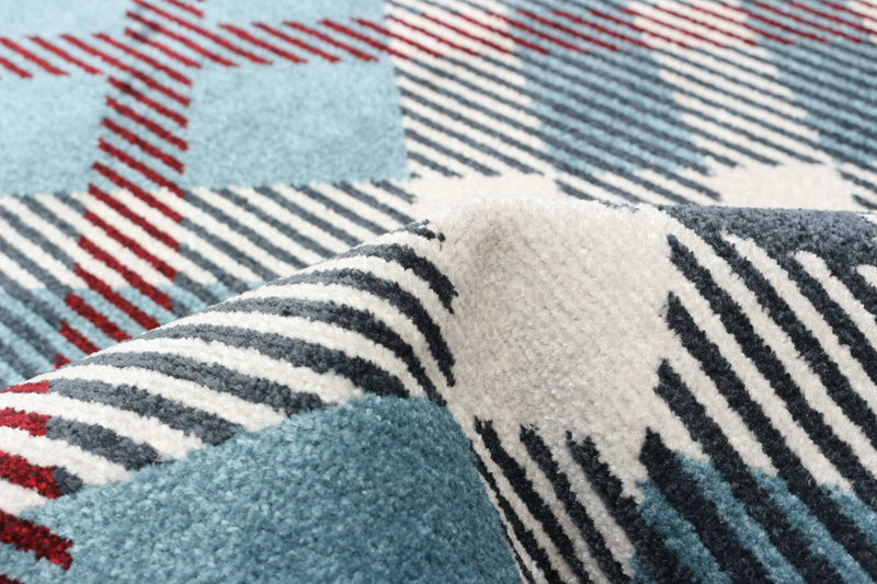 Carpette Kors bleue lavable à la machine - 2 pi 6 po x 8 pi 0 po