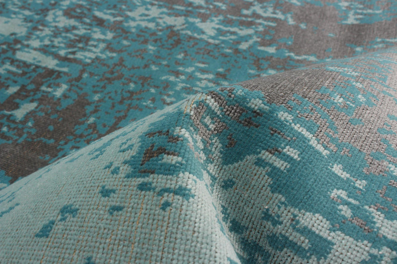 Carpette Mariam turquoise 4 pi 7 po x 6 pi 7 po